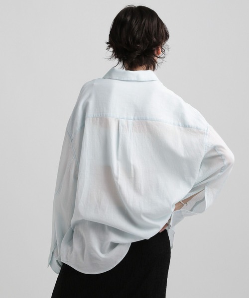 GEORGE'S(ジョージズ)の「シアーデニムBIGシャツ(シャツ/ブラウス・レディース・スカイブルー/ブルー系その他・SMALL/MEDIUM)」の11枚目の写真