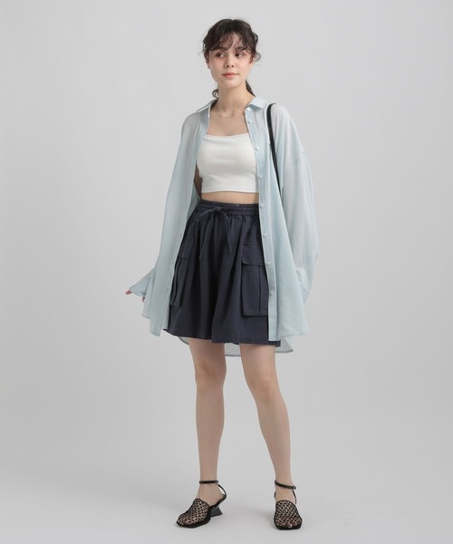GEORGE'S(ジョージズ)の「シアーデニムBIGシャツ(シャツ/ブラウス・レディース・スカイブルー/ブルー系その他・SMALL/MEDIUM)」の16枚目の写真