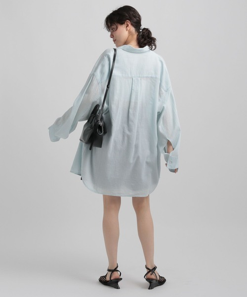 GEORGE'S(ジョージズ)の「シアーデニムBIGシャツ(シャツ/ブラウス・レディース・スカイブルー/ブルー系その他・SMALL/MEDIUM)」の18枚目の写真