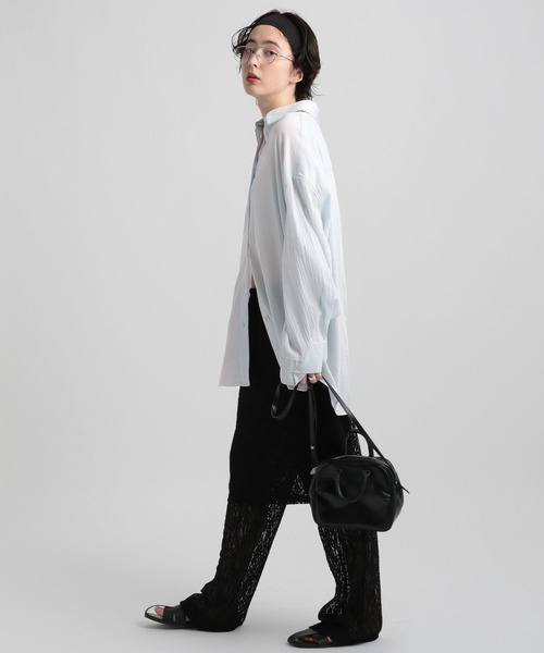 GEORGE'S(ジョージズ)の「シアーデニムBIGシャツ(シャツ/ブラウス・レディース・スカイブルー/ブルー系その他・SMALL/MEDIUM)」の4枚目の写真