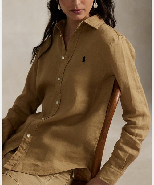 POLO RALPH LAUREN(ポロ ラルフ ローレン)の「ラシック フィット リネン シャツ(シャツ/ブラウス・レディース・ブラウン系5・S/M/L/XS/XXS)」の5枚目の写真