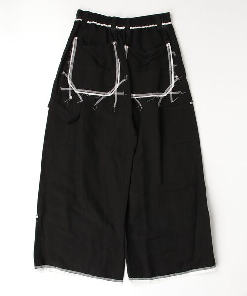 UNISEX》Washable Poplin Double Knee Wide Pants