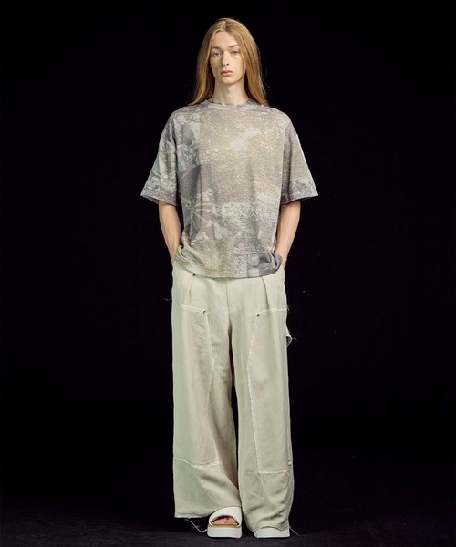 MAISON SPECIAL(メゾンスペシャル)の「《UNISEX》Washable Poplin Double Knee Wide Pants/ウォッシャブルポプリンダブルニーワイドパンツ【MAISON SPECIAL/メゾンスペシャル】(その他パンツ・メンズ・チャコールグレー/ブラック/ベージュ・1/0)」の14枚目の写真