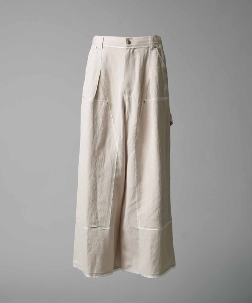 MAISON SPECIAL(メゾンスペシャル)の「《UNISEX》Washable Poplin Double Knee Wide Pants/ウォッシャブルポプリンダブルニーワイドパンツ【MAISON SPECIAL/メゾンスペシャル】(その他パンツ・メンズ・チャコールグレー/ブラック/ベージュ・1/0)」の22枚目の写真