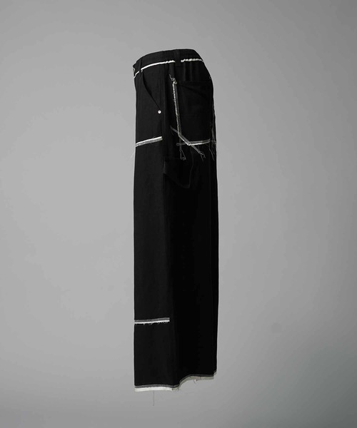 UNISEX》Washable Poplin Double Knee Wide Pants