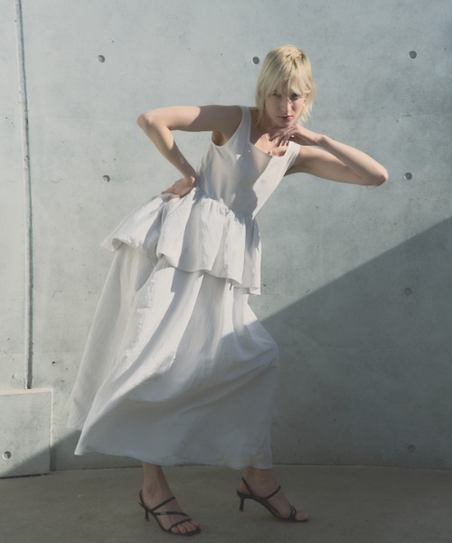 Muel Chic（ミュエルシック）の「Buell onepiece ビューエルワンピース（ワンピース・レディース・ブラック系/ホワイト系/ブラウン系・MEDIUM/SMALL）」の6枚目の写真