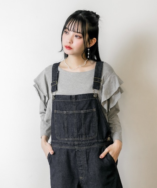 RCD（アールシーディー）の「大人カジュアルデニムサロペット（サロペット/オーバーオール・レディース・ブルー/ネイビー/ライトブルー/ダークネイビー/グレー系その他6・LL/M/L）」の19枚目の写真