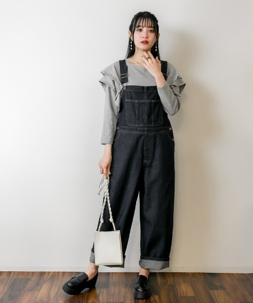 RCD（アールシーディー）の「大人カジュアルデニムサロペット（サロペット/オーバーオール・レディース・ブルー/ネイビー/ライトブルー/ダークネイビー/グレー系その他6・LL/M/L）」の21枚目の写真
