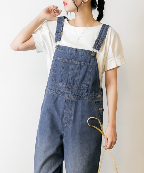RCD（アールシーディー）の「大人カジュアルデニムサロペット（サロペット/オーバーオール・レディース・ブルー/ネイビー/ライトブルー/ダークネイビー/グレー系その他6・LL/M/L）」の8枚目の写真