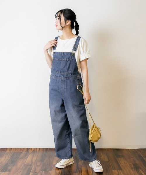 RCD（アールシーディー）の「大人カジュアルデニムサロペット（サロペット/オーバーオール・レディース・ブルー/ネイビー/ライトブルー/ダークネイビー/グレー系その他6・LL/M/L）」の7枚目の写真