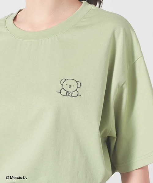 Honeys(ハニーズ)の「【UVカット】ミッフィー/ゆるTシャツ(Tシャツ/カットソー・レディース・ホワイト/ピンク/モカ/ネイビー/ミント/オートミール/スミクロ・LL/L/M/S/SS)」の5枚目の写真