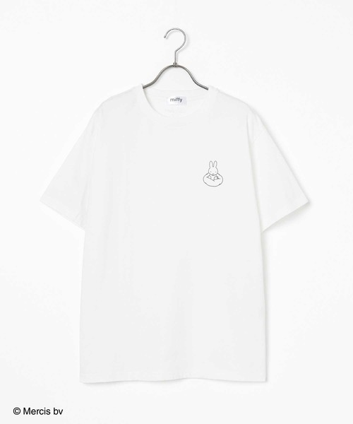 Honeys(ハニーズ)の「【UVカット】ミッフィー/ゆるTシャツ(Tシャツ/カットソー・レディース・ホワイト/ピンク/モカ/ネイビー/ミント/オートミール/スミクロ・LL/L/M/S/SS)」の18枚目の写真