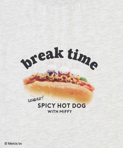 Honeys(ハニーズ)の「【UVカット】ミッフィー/ゆるTシャツ(Tシャツ/カットソー・レディース・ホワイト/ピンク/モカ/ネイビー/ミント/オートミール/スミクロ・LL/L/M/S/SS)」の8枚目の写真