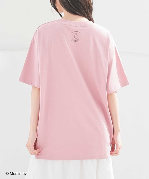 Honeys(ハニーズ)の「【UVカット】ミッフィー/ゆるTシャツ(Tシャツ/カットソー・レディース・ホワイト/ピンク/モカ/ネイビー/ミント/オートミール/スミクロ・LL/L/M/S/SS)」の12枚目の写真