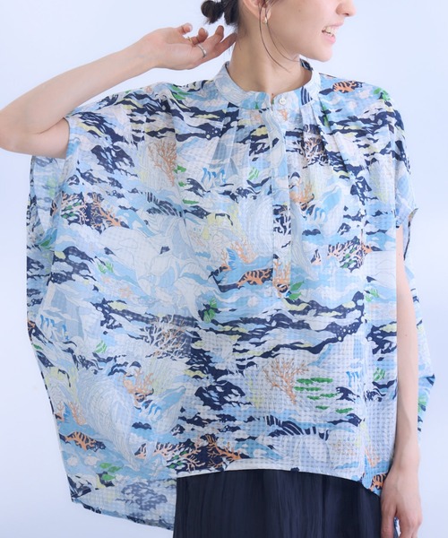 ブラウス シャツ 「KATHARINE ROSS」キャットミント刺しゅうシャツ レディース KATHARINE ROSS ブラウス シャツ 「KATHARINE ROSS」日本製