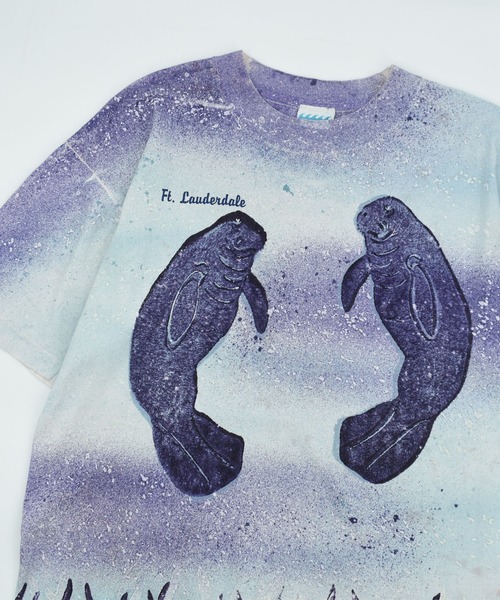 LABORATORY R(ラボラトリーアール)の「【USED】90’s DEEP SEA “manatee” アニマル Tシャツ USA製(Tシャツ/カットソー・メンズ・ブルー・LARGE)」の2枚目の写真