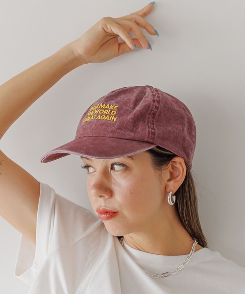 ホワイト ストーン刺繍 キャップ 刺繍カラーキャップ|casita | RETRO GIRL ONLINE STORE レトロ