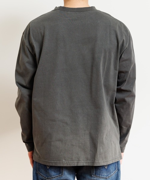 MAKE YOUR DAY(メイクユアデイ)の「レオパードロック製品染め長袖Tシャツ■パパサイズ(Tシャツ/カットソー・メンズ・ブルー/チャコールグレー・L/M)」の6枚目の写真