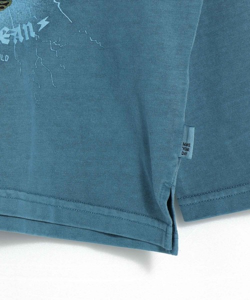 MAKE YOUR DAY(メイクユアデイ)の「レオパードロック製品染め長袖Tシャツ■パパサイズ(Tシャツ/カットソー・メンズ・ブルー/チャコールグレー・L/M)」の14枚目の写真