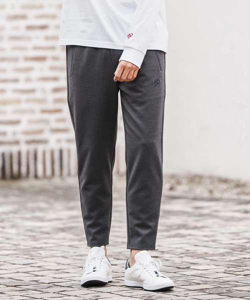 1minute 1second（ワンミニットワンセカンド）の「mp13845-tapered slacks with heart embroidery テーパードスラックスパンツ（スラックス・メンズ・ブラック/チャコール・S/M/L/XL）」の3枚目の写真