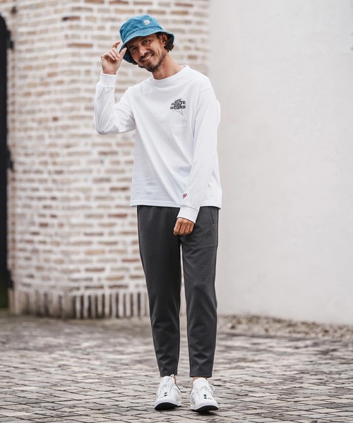 1minute 1second（ワンミニットワンセカンド）の「mp13845-tapered slacks with heart embroidery テーパードスラックスパンツ（スラックス・メンズ・ブラック/チャコール・S/M/L/XL）」の7枚目の写真