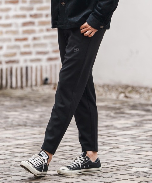 1minute 1second（ワンミニットワンセカンド）の「mp13845-tapered slacks with heart embroidery テーパードスラックスパンツ（スラックス・メンズ・ブラック/チャコール・S/M/L/XL）」の13枚目の写真