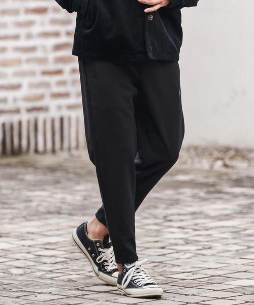 1minute 1second（ワンミニットワンセカンド）の「mp13845-tapered slacks with heart embroidery テーパードスラックスパンツ（スラックス・メンズ・ブラック/チャコール・S/M/L/XL）」の14枚目の写真