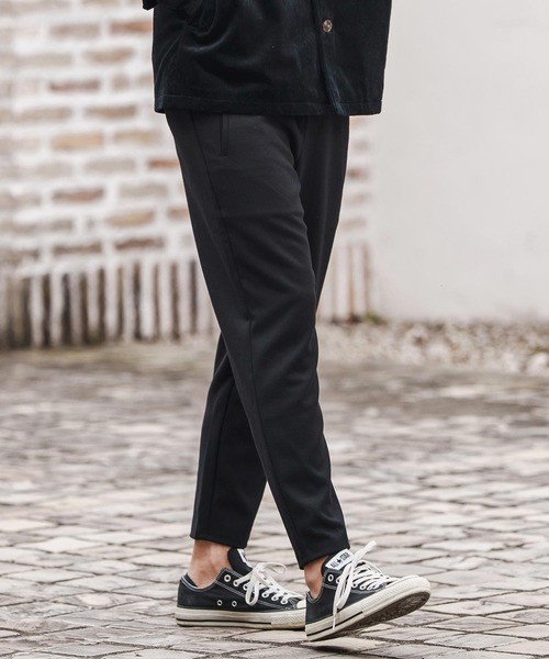 1minute 1second（ワンミニットワンセカンド）の「mp13845-tapered slacks with heart embroidery テーパードスラックスパンツ（スラックス・メンズ・ブラック/チャコール・S/M/L/XL）」の15枚目の写真