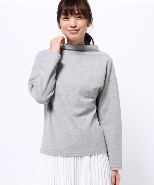 OUTLET(アウトレット)の「【who's who Chico】ワッフルボトルネック長袖(Tシャツ/カットソー・レディース・グレー・FREE)」の1枚目の写真