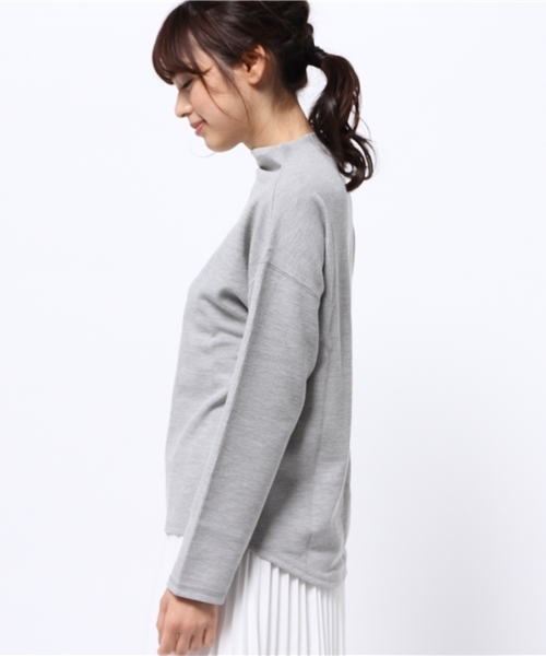 OUTLET(アウトレット)の「【who's who Chico】ワッフルボトルネック長袖(Tシャツ/カットソー・レディース・グレー・FREE)」の6枚目の写真