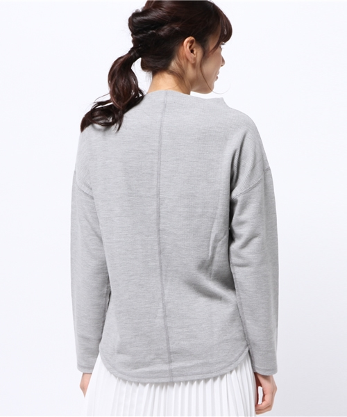OUTLET(アウトレット)の「【who's who Chico】ワッフルボトルネック長袖(Tシャツ/カットソー・レディース・グレー・FREE)」の5枚目の写真