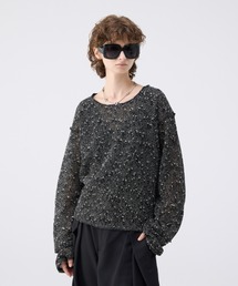 soerte(\Ge)Loose slub mesh knit pullover / [YXubVjbgvI[o[(̑gbvX)