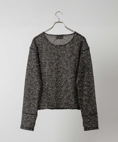 soerte／ソエルテ ルーズスラブメッシュニットプルオーバー Loose slub mesh knit pullover / ルーズスラブメッシュニット