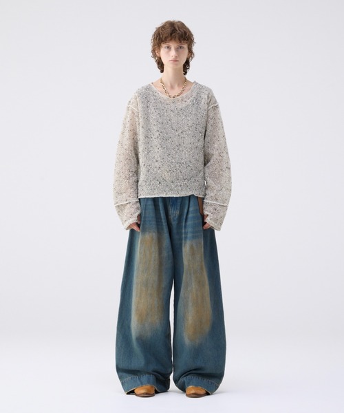 soerte ルーズスラブメッシュニットプルオーバー Loose slub mesh knit pullover / ルーズスラブメッシュニット
