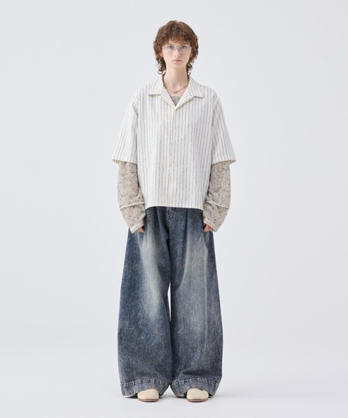 soerte ルーズスラブメッシュニットプルオーバー　サイズ3 Loose slub mesh knit pullover / ルーズスラブメッシュニット