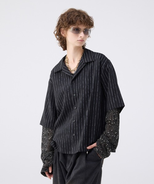 Loose slub mesh knit pullover / ルーズスラブメッシュニット