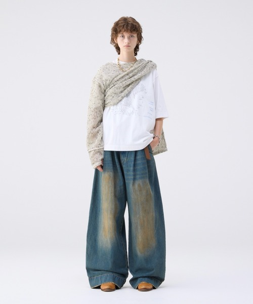 soerte ルーズスラブメッシュニットプルオーバー Loose slub mesh knit pullover / ルーズスラブメッシュニット