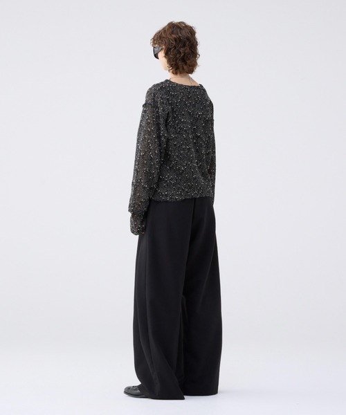 soerte(ソエルテ)の「Loose slub mesh knit pullover / ルーズスラブメッシュニットプルオーバー(ニット/セーター・メンズ・ベージュ/ブラック・1/2/3)」の22枚目の写真