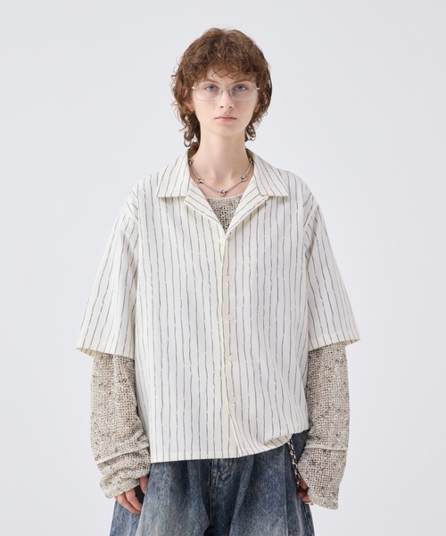 soerte（ソエルテ）の「Loose slub mesh knit pullover / ルーズ