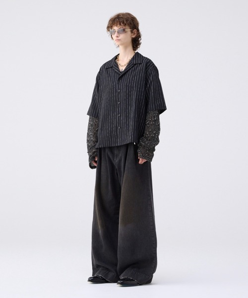 soerte ルーズスラブメッシュニットプルオーバー ベージュ 1 Loose slub mesh knit pullover / ルーズスラブメッシュニット