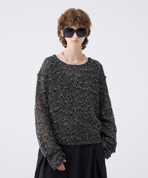ルーズスラブメッシュニットプルオーバー サイズ3 Loose slub mesh knit pullover / ルーズスラブメッシュニット