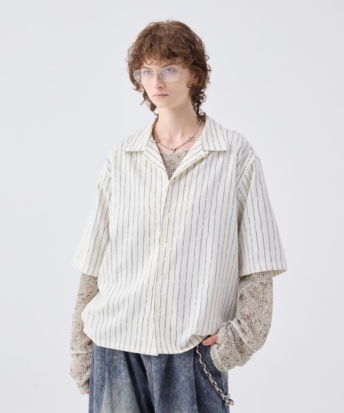 soerte（ソエルテ）の「Loose slub mesh knit pullover / ルーズ