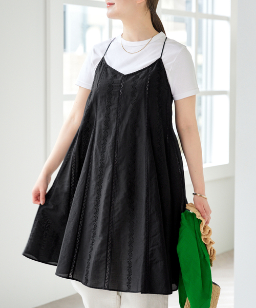 IENA(イエナ)の「コットンシルクキャミソール(シャツ/ブラウス・レディース・ブラック・FREE)」の1枚目の写真