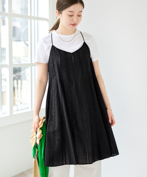 IENA(イエナ)の「コットンシルクキャミソール(シャツ/ブラウス・レディース・ブラック・FREE)」の3枚目の写真