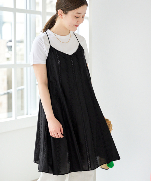 IENA(イエナ)の「コットンシルクキャミソール(シャツ/ブラウス・レディース・ブラック・FREE)」の4枚目の写真