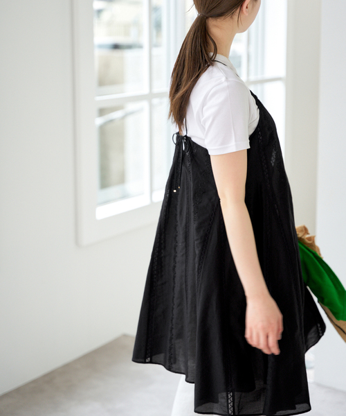 IENA(イエナ)の「コットンシルクキャミソール(シャツ/ブラウス・レディース・ブラック・FREE)」の9枚目の写真