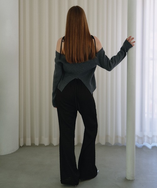 HONEY MI HONEY(ハニーミーハニー)の「HONEY logo halter neck tops(タンクトップ・レディース・グレー/アイボリー/ピンク・FREE)」の6枚目の写真