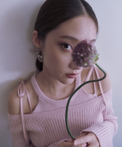 HONEY MI HONEY(ハニーミーハニー)の「HONEY logo halter neck tops(タンクトップ・レディース・グレー/アイボリー/ピンク・FREE)」の11枚目の写真