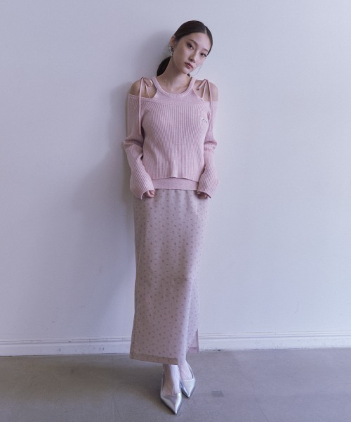 HONEY MI HONEY(ハニーミーハニー)の「HONEY logo halter neck tops(タンクトップ・レディース・グレー/アイボリー/ピンク・FREE)」の14枚目の写真