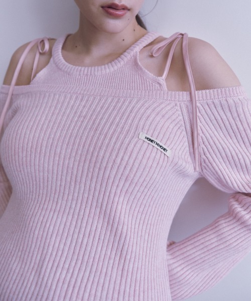 HONEY MI HONEY(ハニーミーハニー)の「HONEY logo halter neck tops(タンクトップ・レディース・グレー/アイボリー/ピンク・FREE)」の15枚目の写真